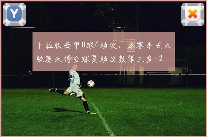 卜拉欣西甲0球6助攻，本赛季五大联赛未得分球员助攻数第三多